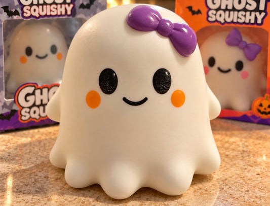Ghost Squishy WITH bow